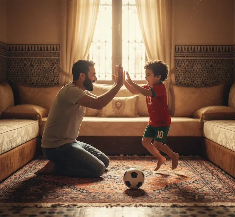 تقوية الروابط الأسرية من خلال تمارين كرة القدم للأطفال.
