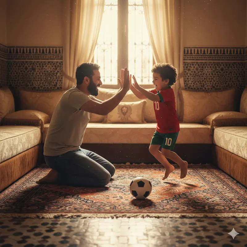 تقوية الروابط الأسرية من خلال تمارين كرة القدم للأطفال.