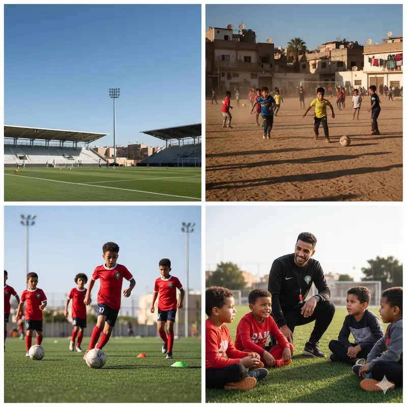 أنواع ومراحل تدريب كرة القدم للأطفال في المغرب بين الأحياء والأكاديميات.