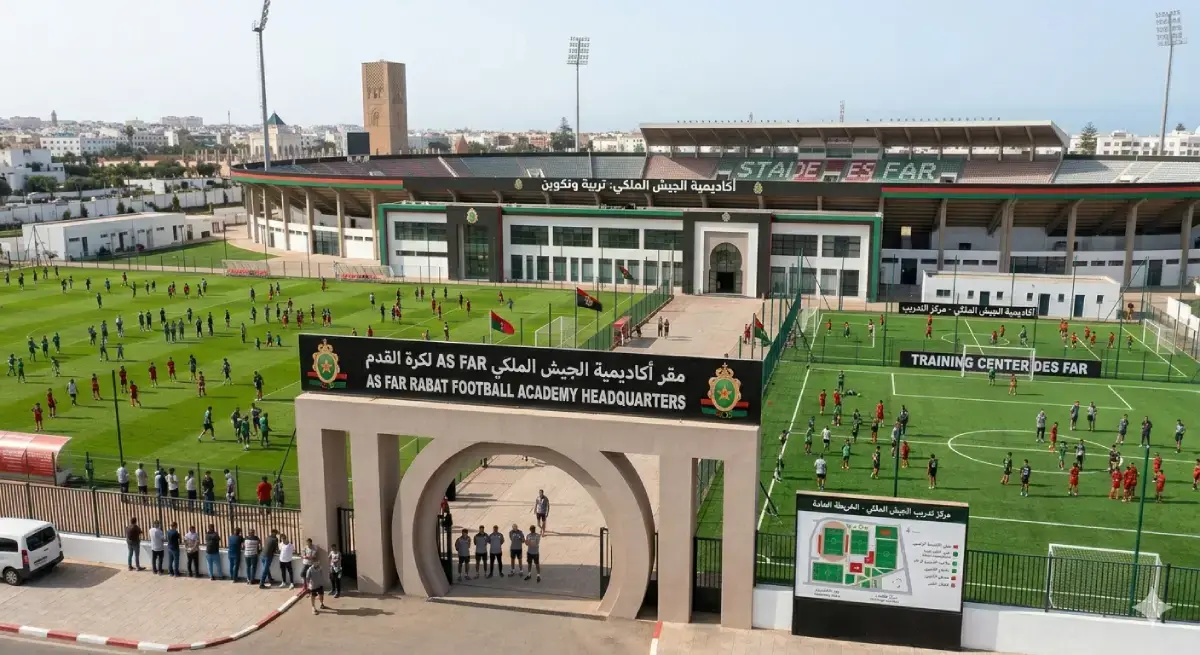 تسجيل وتدريبات مدرسة كرة القدم AS FAR الجيش الملكي بالرباط — تكوين الناشئين.