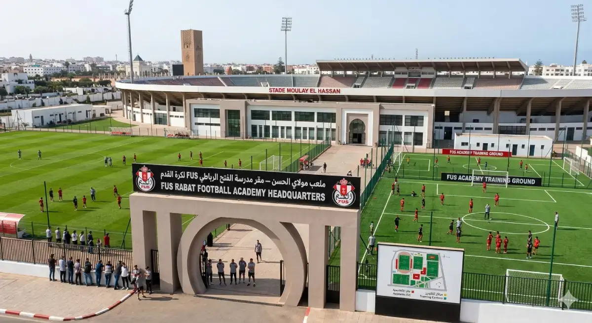 ملعب مولاي الحسن الرباط — مقر مدرسة الفتح الرباطي FUS لكرة القدم.