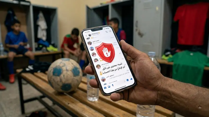 تحذير من صفحات وهمية وسمسرة تطلب أموالاً لاختبارات كرة القدم بالمغرب.
